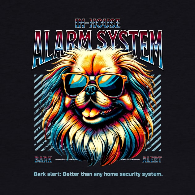 Bark Alert Pekingese Dog by Miami Neon Designs